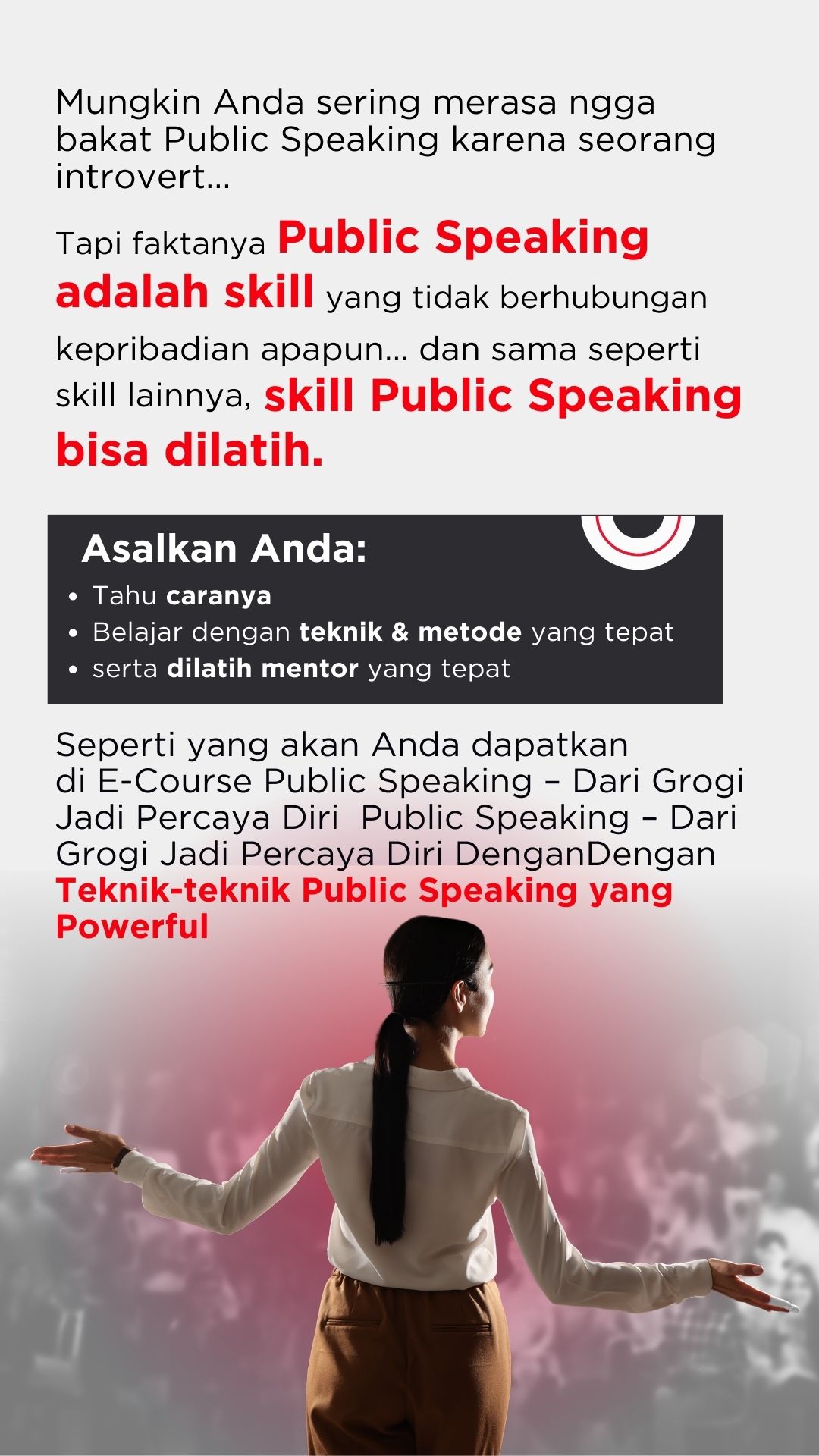 E-Course 30+ Video Tutorial Public Speaking Mastery